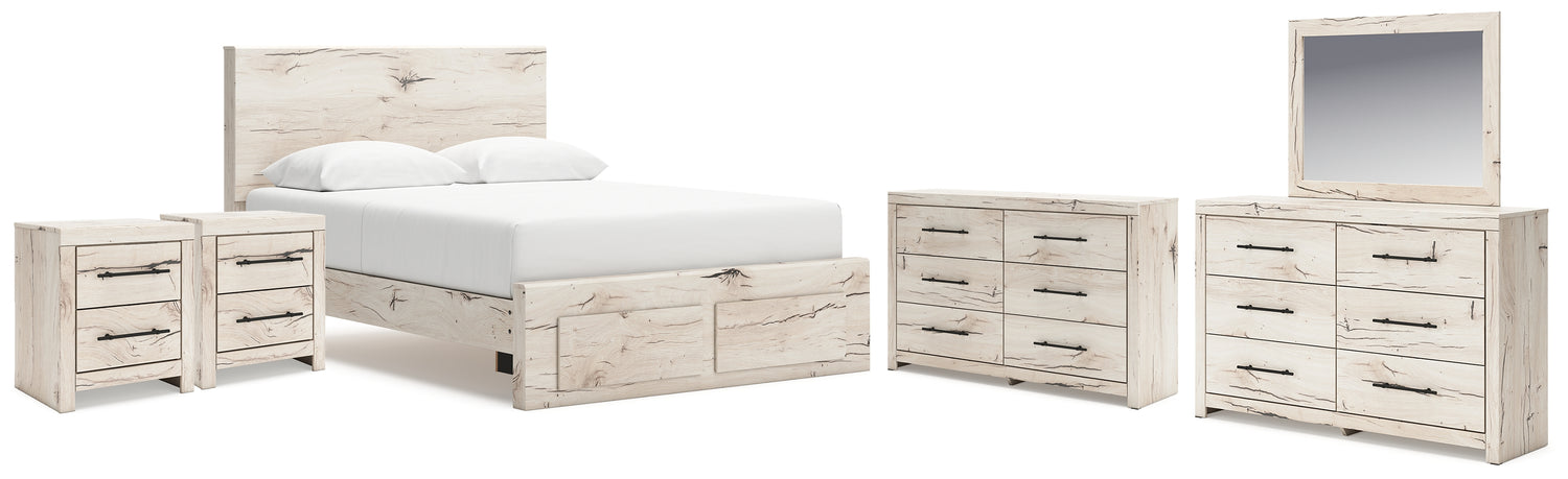 Lawroy Queen Storage Bed, 2 Dressers, Mirror and 2 Nightstands - B2310B49