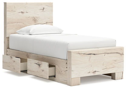 Lawroy Twin Panel Bed with Storage and Nightstand - B2310B53