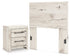 Lawroy Twin Panel Headboard with Nightstand in Light Natural from Ashley - Luna Furniture