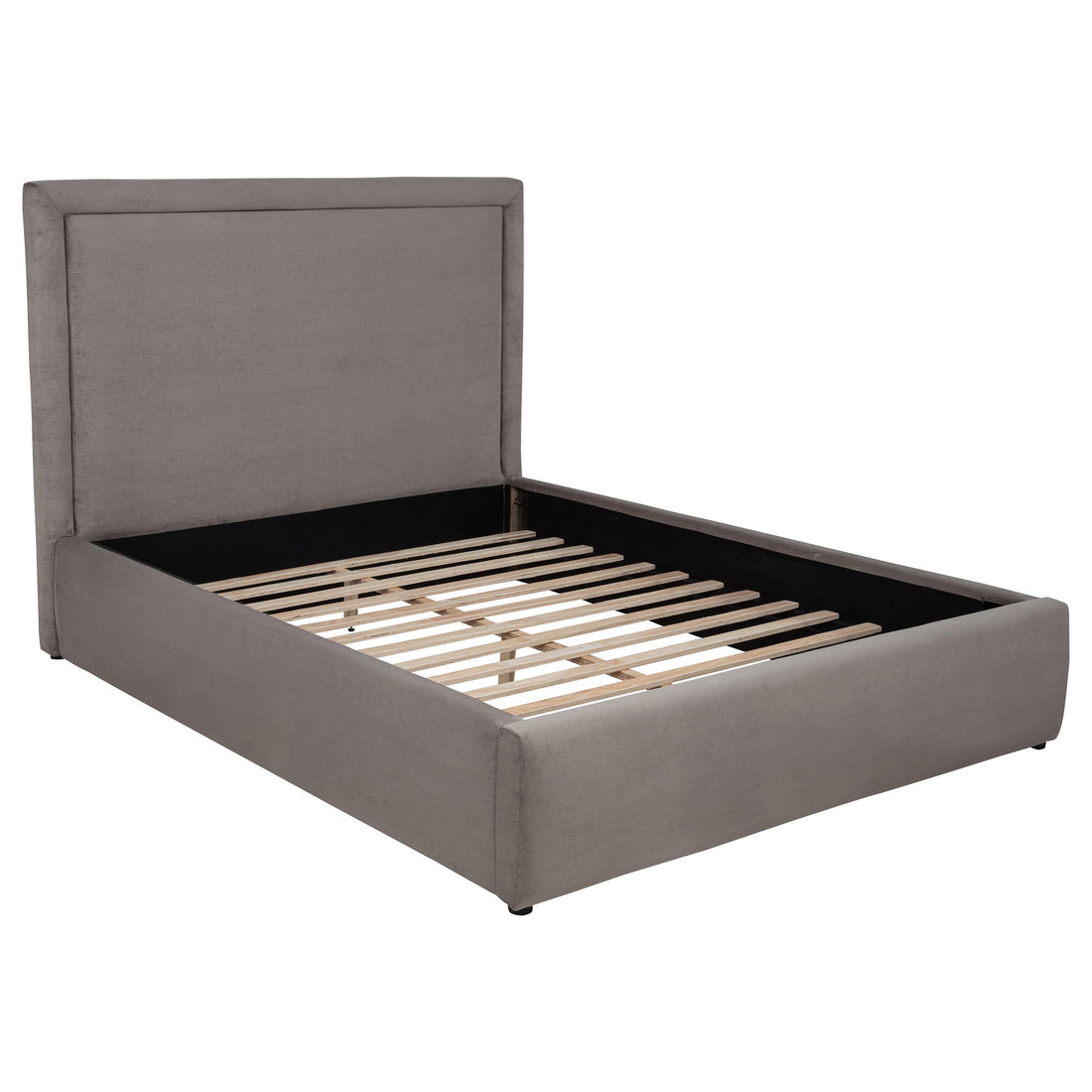 Lawson 55-inch Upholstered Full Panel Platform Bed Mushroom - 315835MF