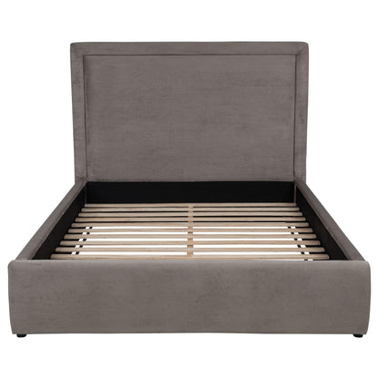 Lawson 55-inch Upholstered Full Panel Platform Bed Mushroom - 315835MF