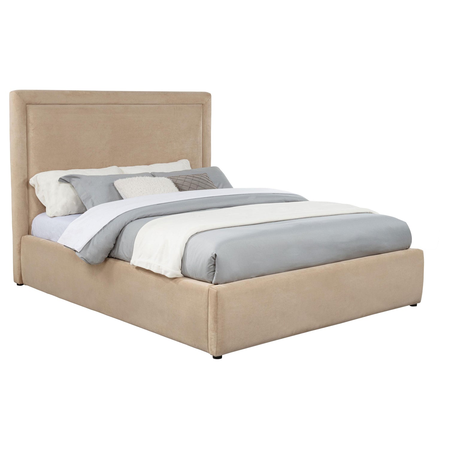 Lawson 55-inch Upholstered Full Platform Bed Light Saddle - 315835LF