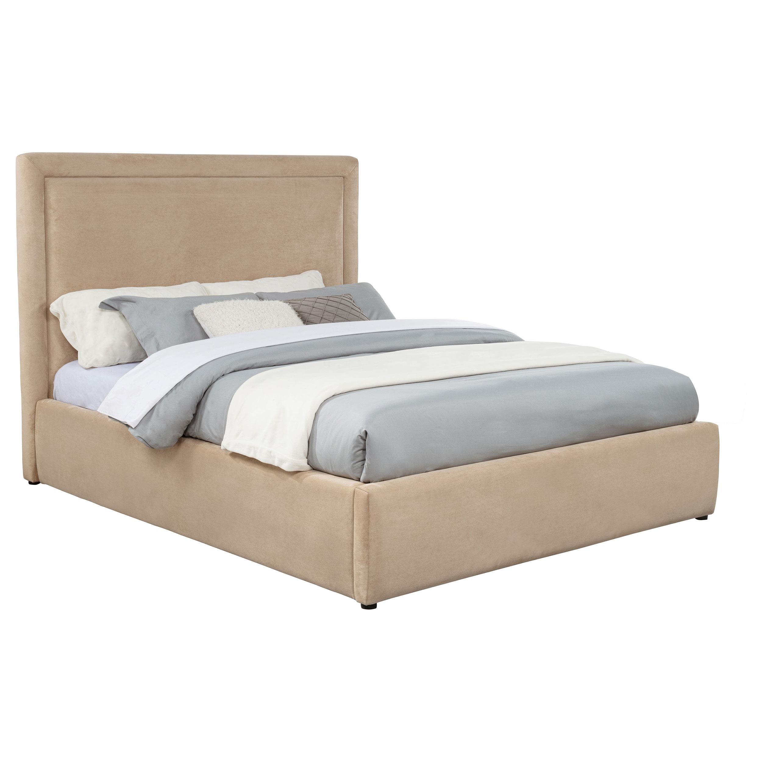 Lawson 55-inch Upholstered Full Platform Bed Light Saddle - 315835LF