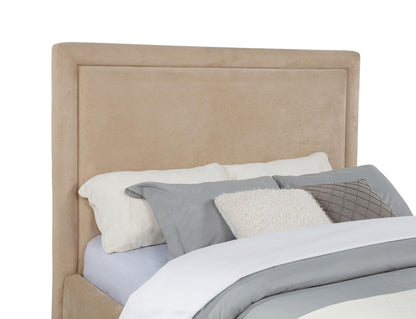 Lawson 55-inch Upholstered Queen Platform Bed Light Saddle - 315835LQ