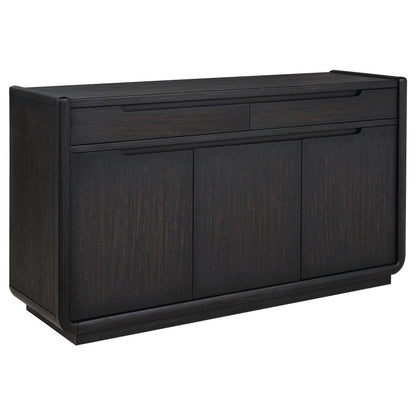 Leandro 2-drawer Dining Sideboard Server Burnished Black - 115395