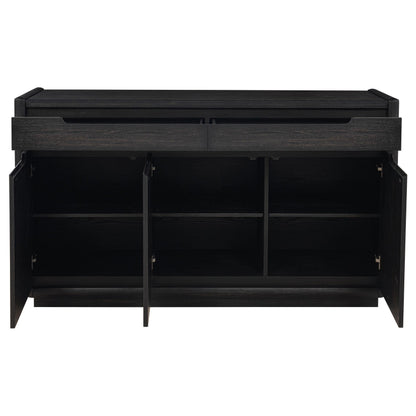 Leandro 2-drawer Dining Sideboard Server Burnished Black - 115395
