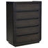 Leandro 5-drawer Bedroom Chest of Drawers Burnished Black - 222495