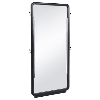 Leandro 76-inch Full Length Floor Mirror Burnished Black - 222498
