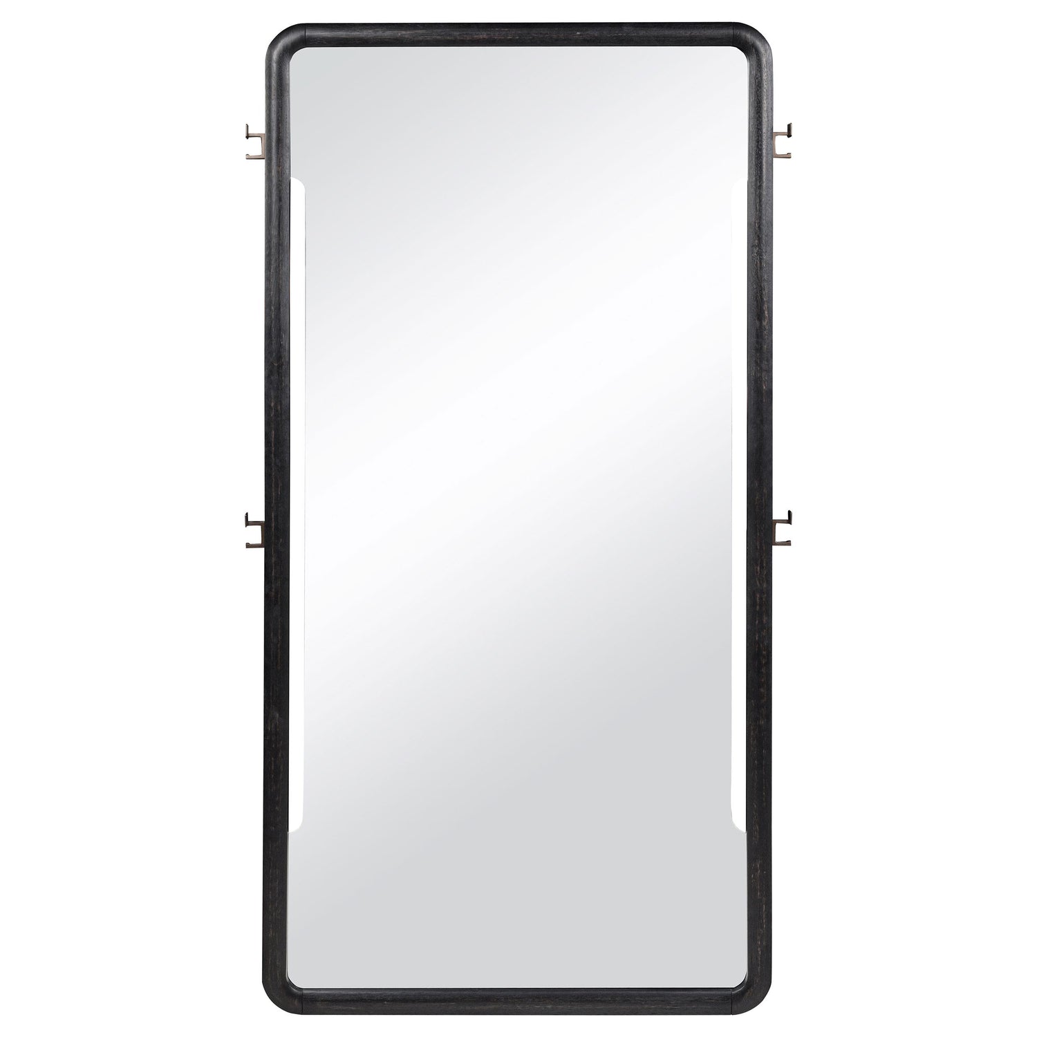 Leandro 76-inch Full Length Floor Mirror Burnished Black - 222498