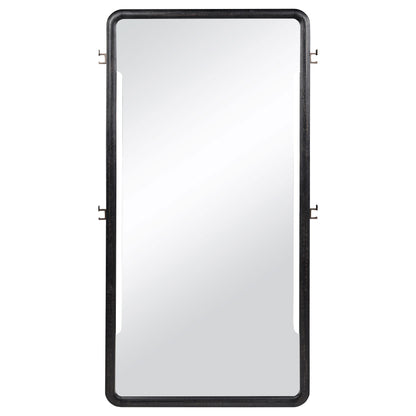Leandro 76-inch Full Length Floor Mirror Burnished Black - 222498