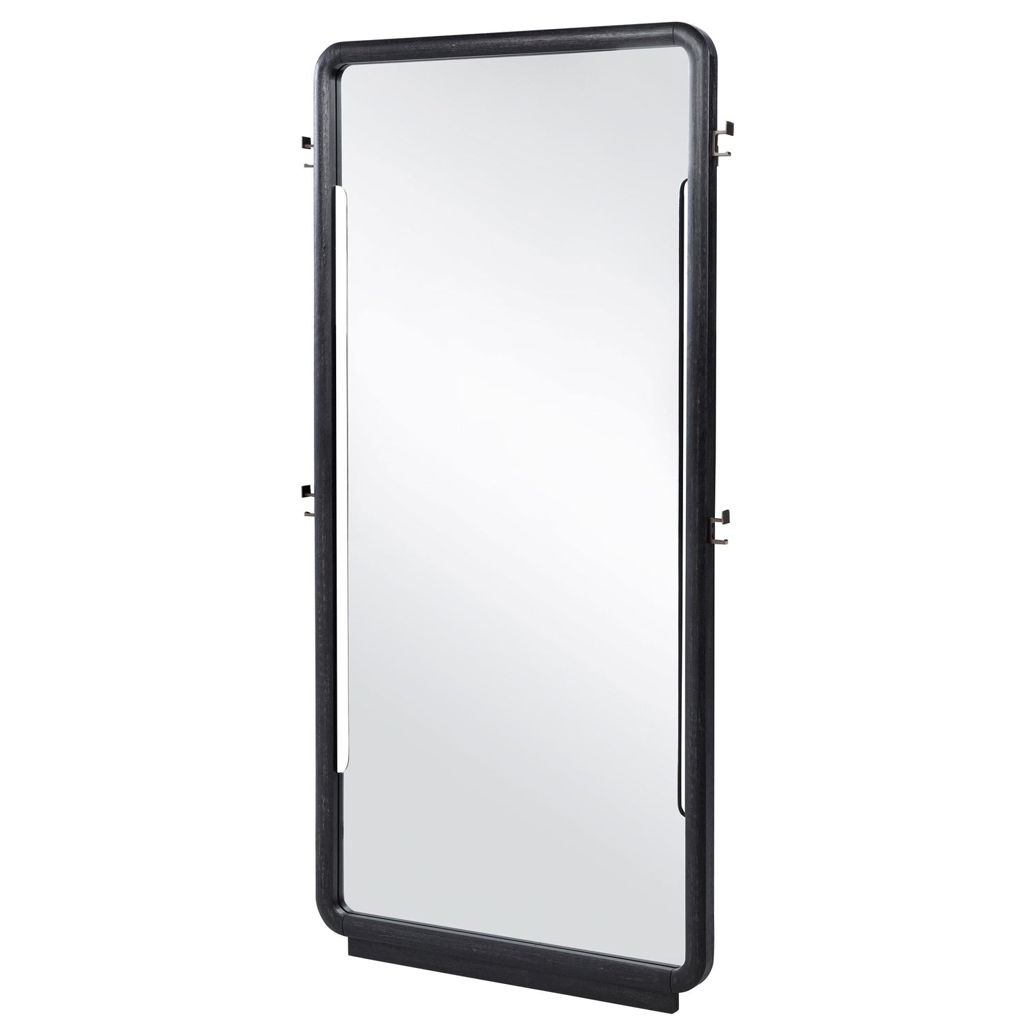 Leandro 76-inch Full Length Floor Mirror Burnished Black - 222498