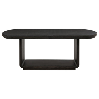 Leandro 78-inch Extension Dining Room Table Burnished Black - 115391