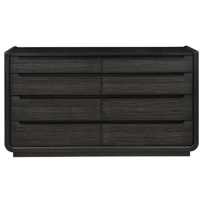 Leandro 8-drawer Bedroom Dresser Cabinet Burnished Black - 222493