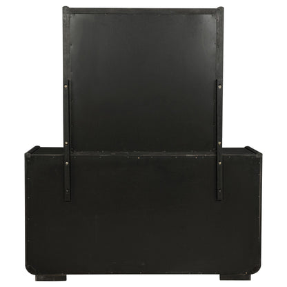 Leandro 8-drawer Bedroom Dresser with Mirror Burnished Black - 222493M