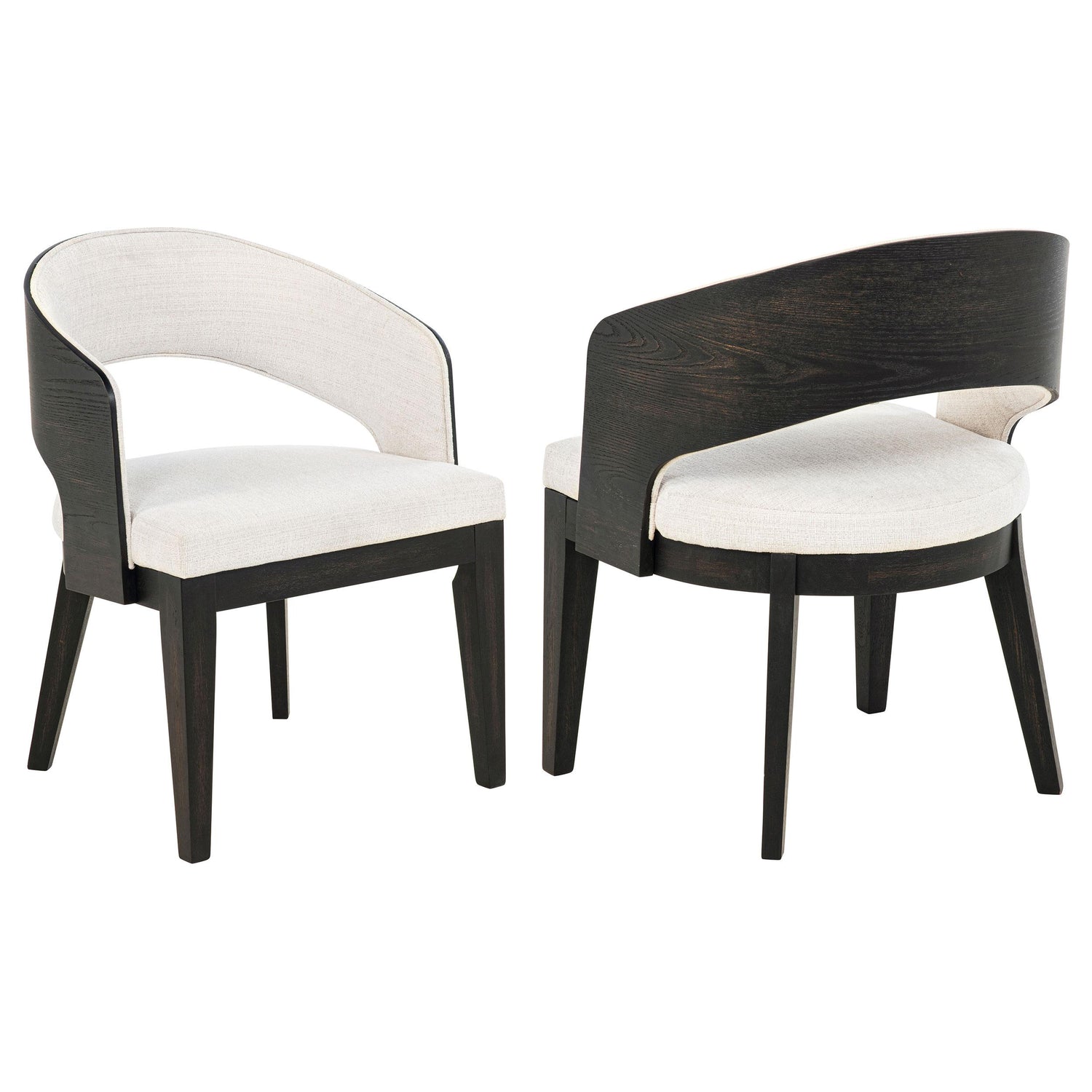 Leandro Upholstered Dining Arm Chair Cream (Set of 2) - 115393
