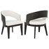 Leandro Upholstered Dining Arm Chair Cream (Set of 2) - 115393