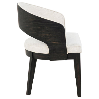 Leandro Upholstered Dining Arm Chair Cream (Set of 2) - 115393
