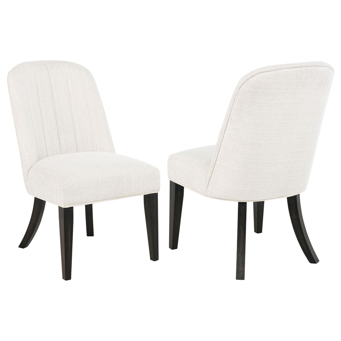 Leandro Upholstered Dining Side Chair Cream (Set of 2) - 115392