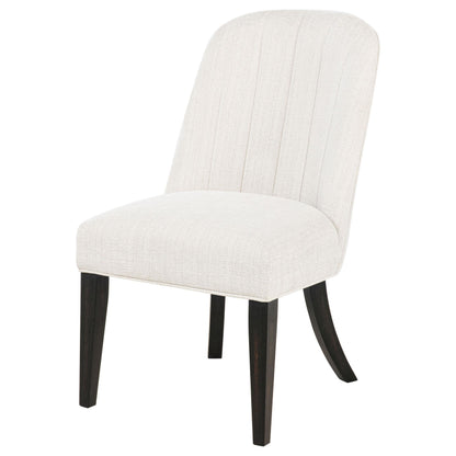 Leandro Upholstered Dining Side Chair Cream (Set of 2) - 115392