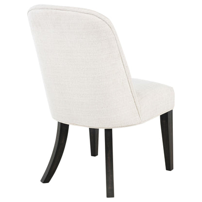 Leandro Upholstered Dining Side Chair Cream (Set of 2) - 115392