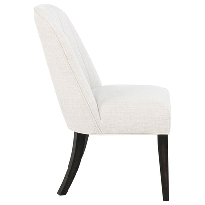 Leandro Upholstered Dining Side Chair Cream (Set of 2) - 115392