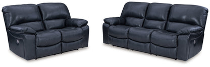 Leesworth Sofa, Loveseat and Recliner in Ocean - PKG016543