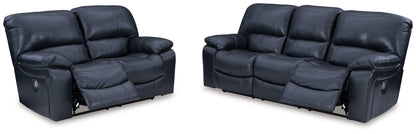 Leesworth Sofa, Loveseat and Recliner in Ocean - PKG016543