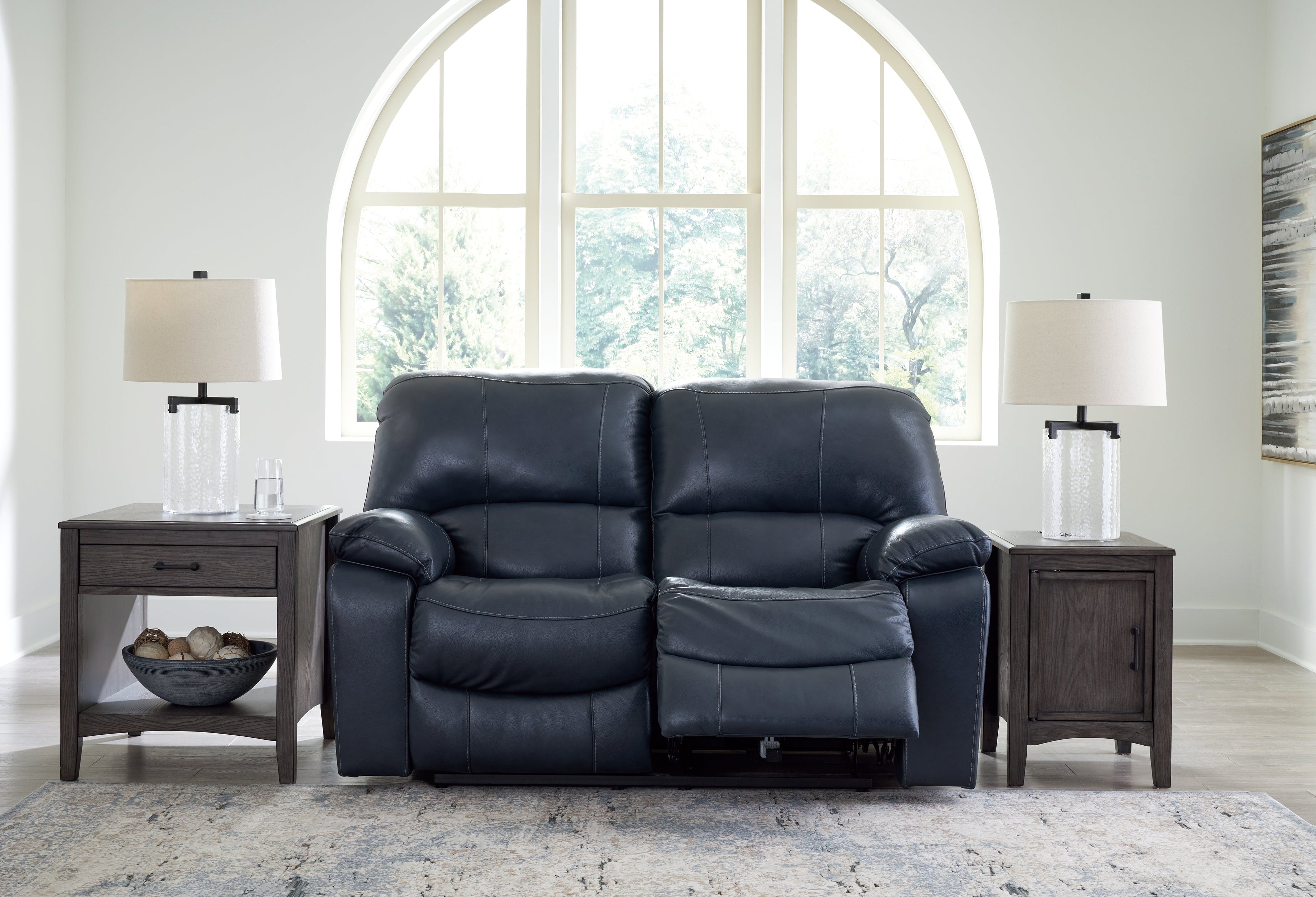 Leesworth Sofa, Loveseat and Recliner in Ocean - PKG016543