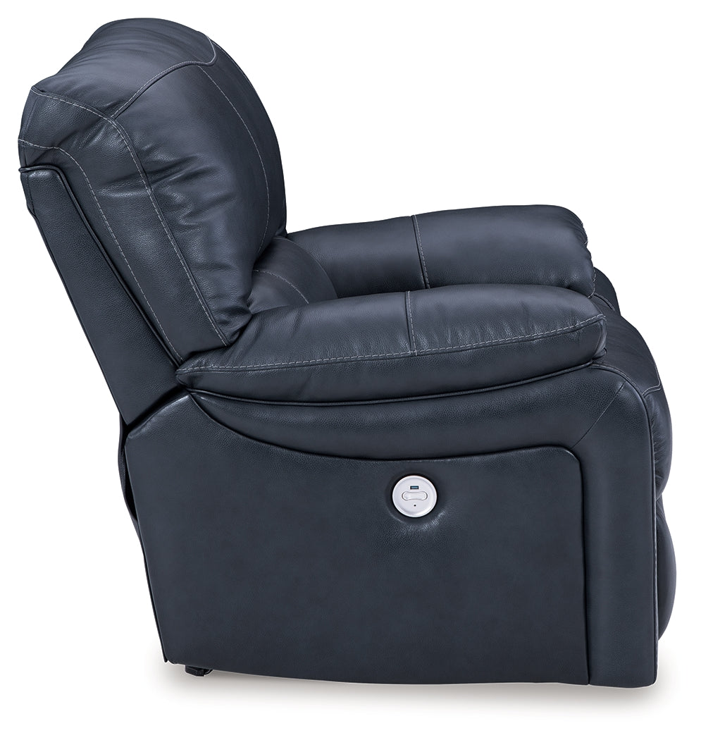 Leesworth Sofa, Loveseat and Recliner in Ocean - PKG016543