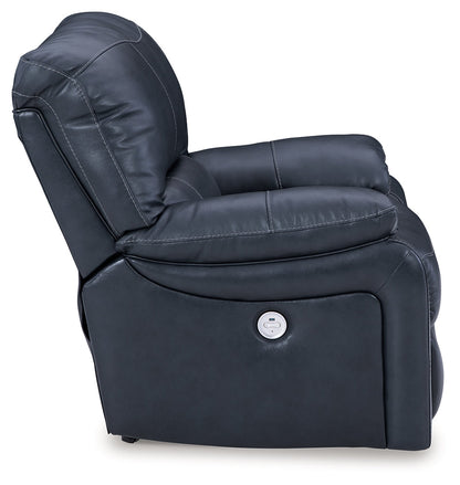 Leesworth Sofa, Loveseat and Recliner in Ocean - PKG016543