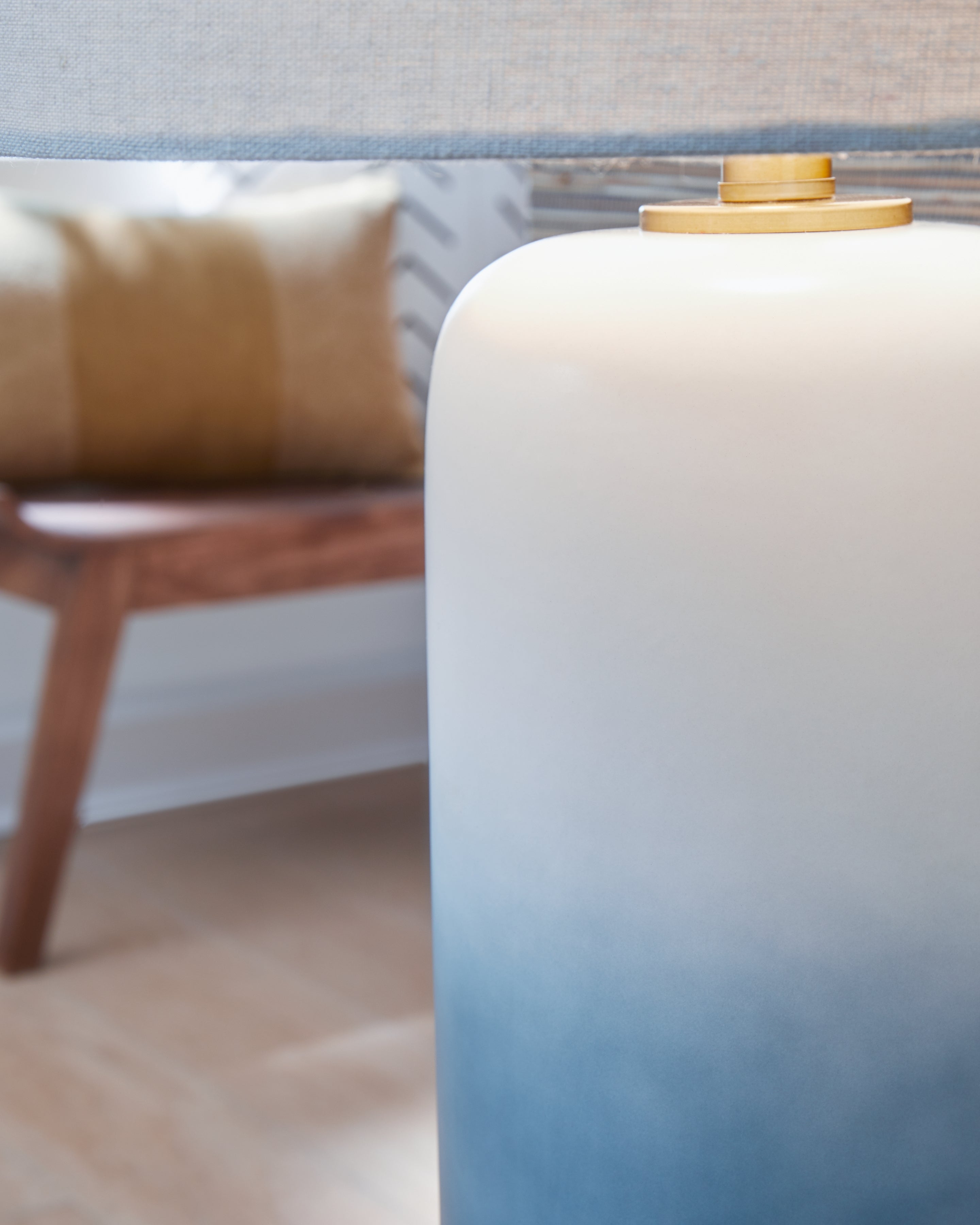 Lemrich White/Teal Table Lamp (Set of 2) - L123874X2