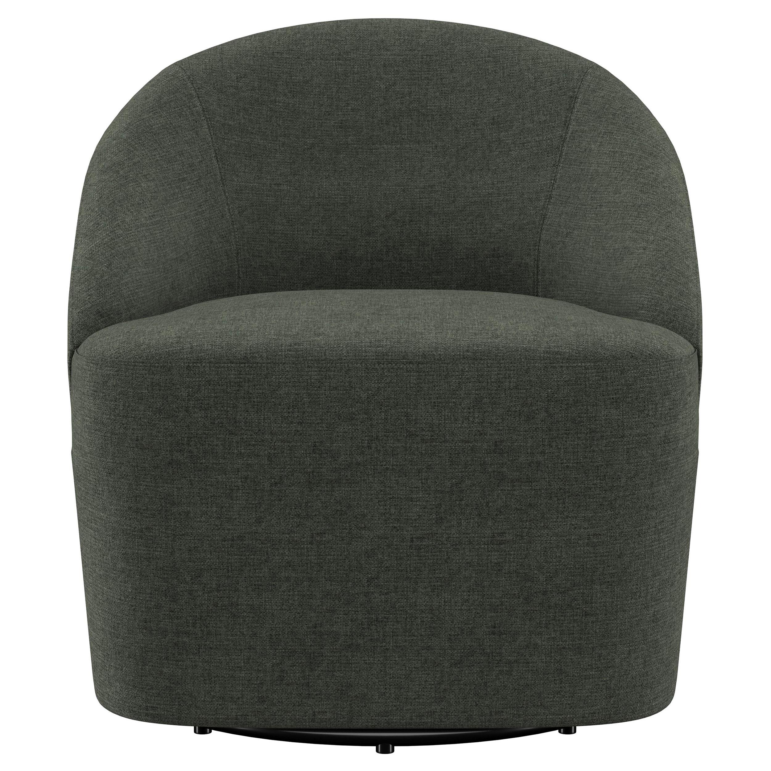 Leon Upholstered Accent Swivel Barrel Chair Hunter Green - 903075