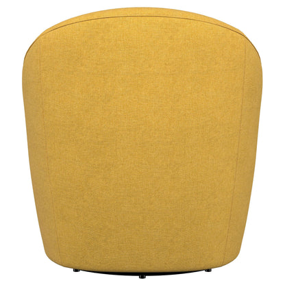 Leon Upholstered Accent Swivel Barrel Chair Mustard Yellow - 903076