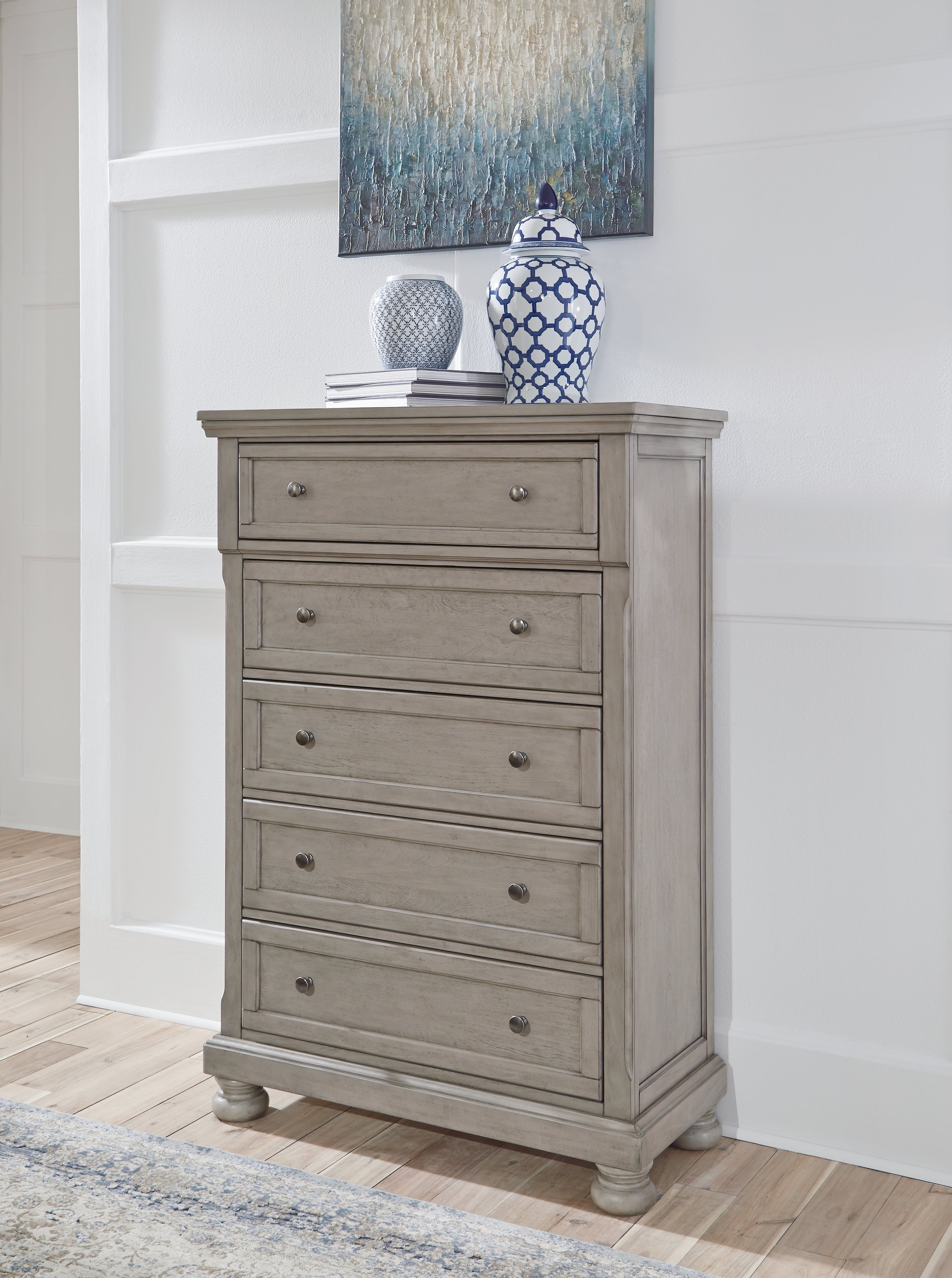Lettner King Panel Bed, Chest and 2 Nightstands - B733B59