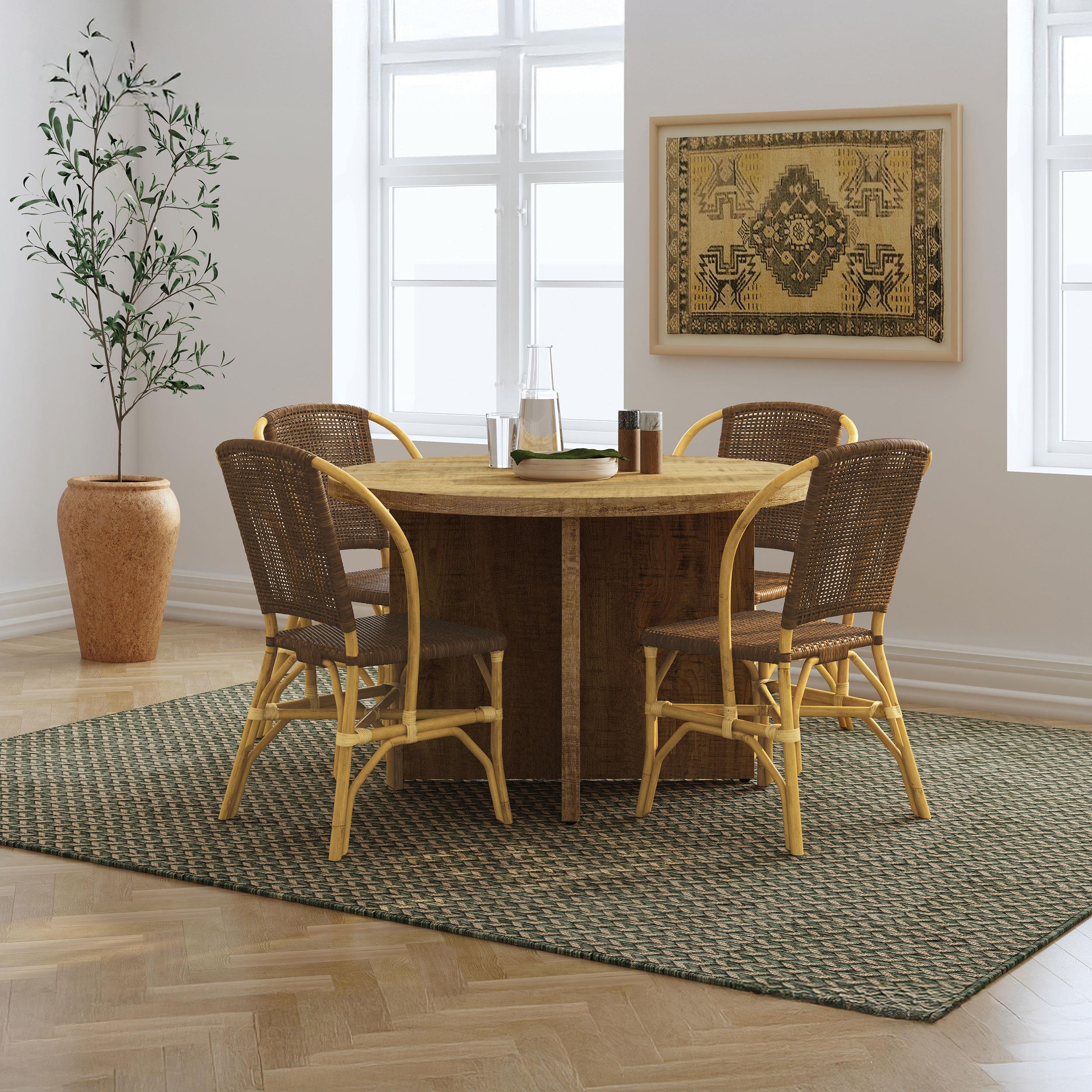 Lexley Woven Rattan Dining Side Chair Brown (Set of 2) - 109122
