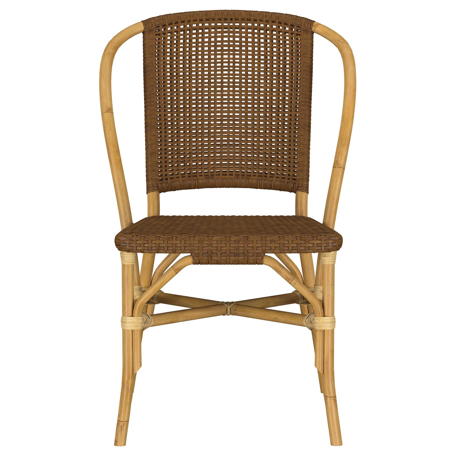 Lexley Woven Rattan Dining Side Chair Brown (Set of 2) - 109122