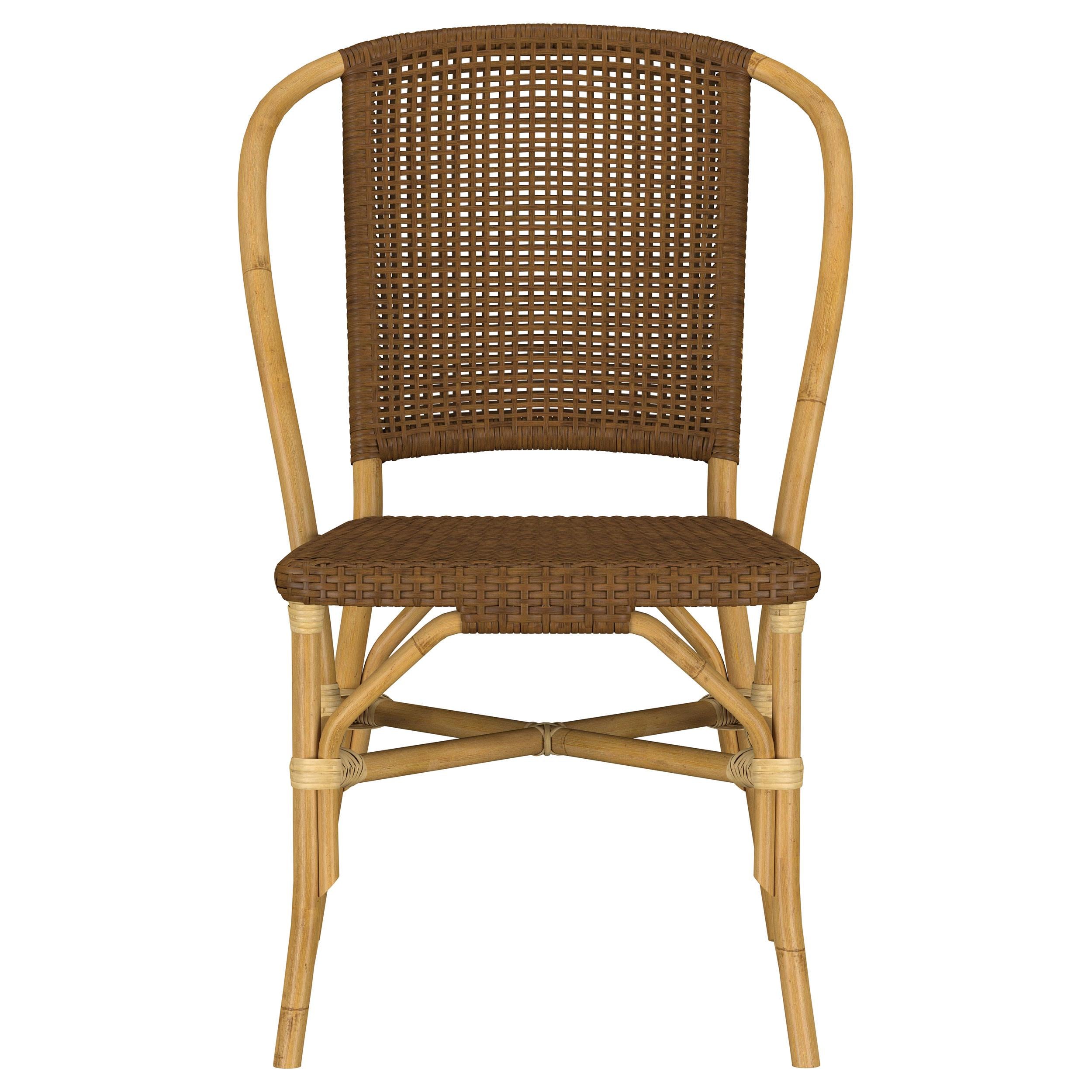 Lexley Woven Rattan Dining Side Chair Brown (Set of 2) - 109122
