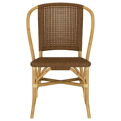 Lexley Woven Rattan Dining Side Chair Brown (Set of 2) - 109122
