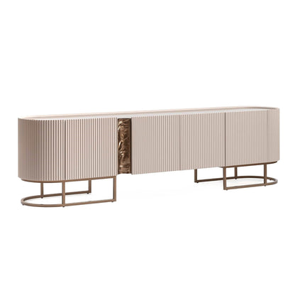 Lisbon Silken Cream Bronze Media Cabinet