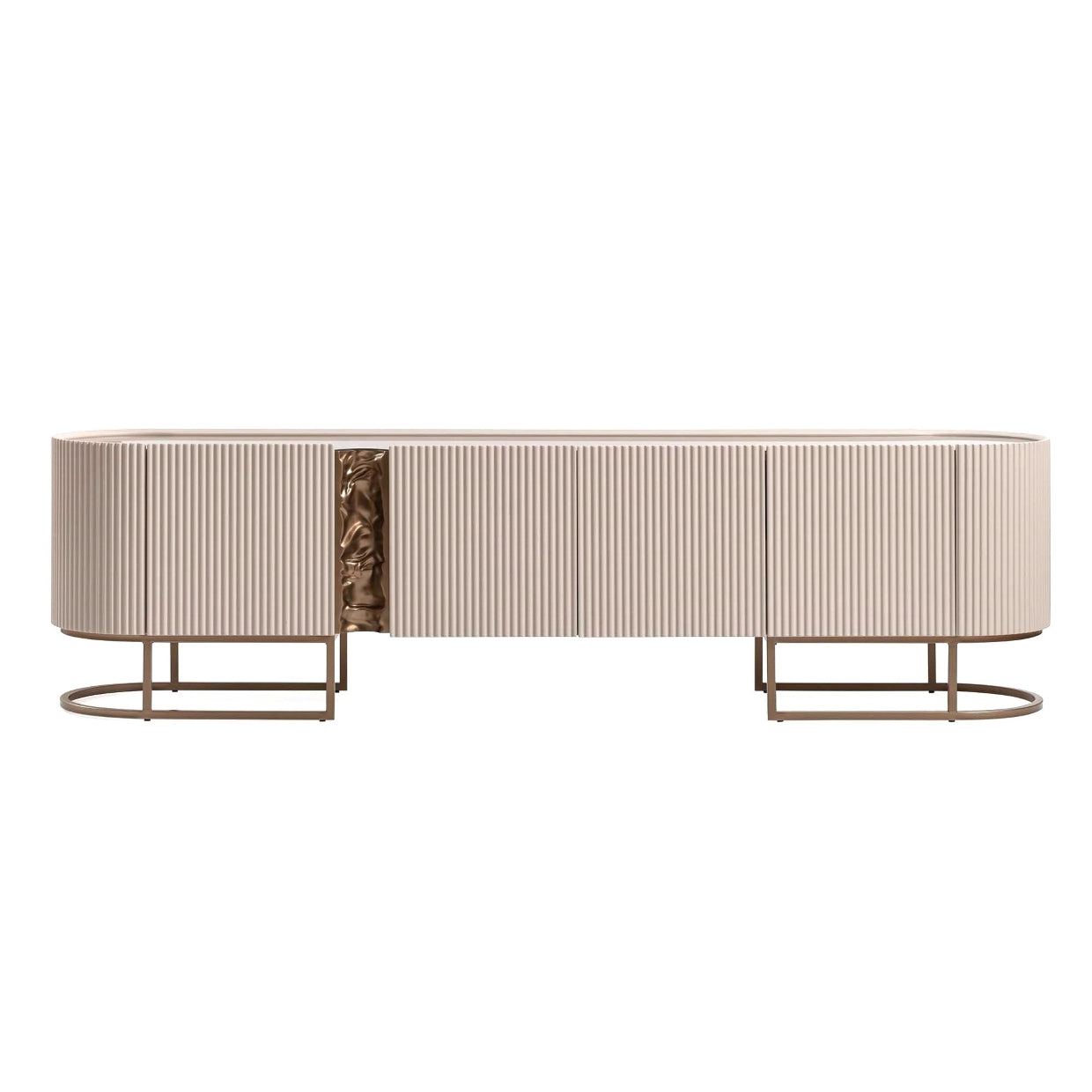 Lisbon Silken Cream Bronze Media Cabinet