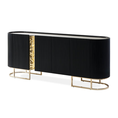 Lisbon Silken Matte Black Console Table Silken Matte Black
