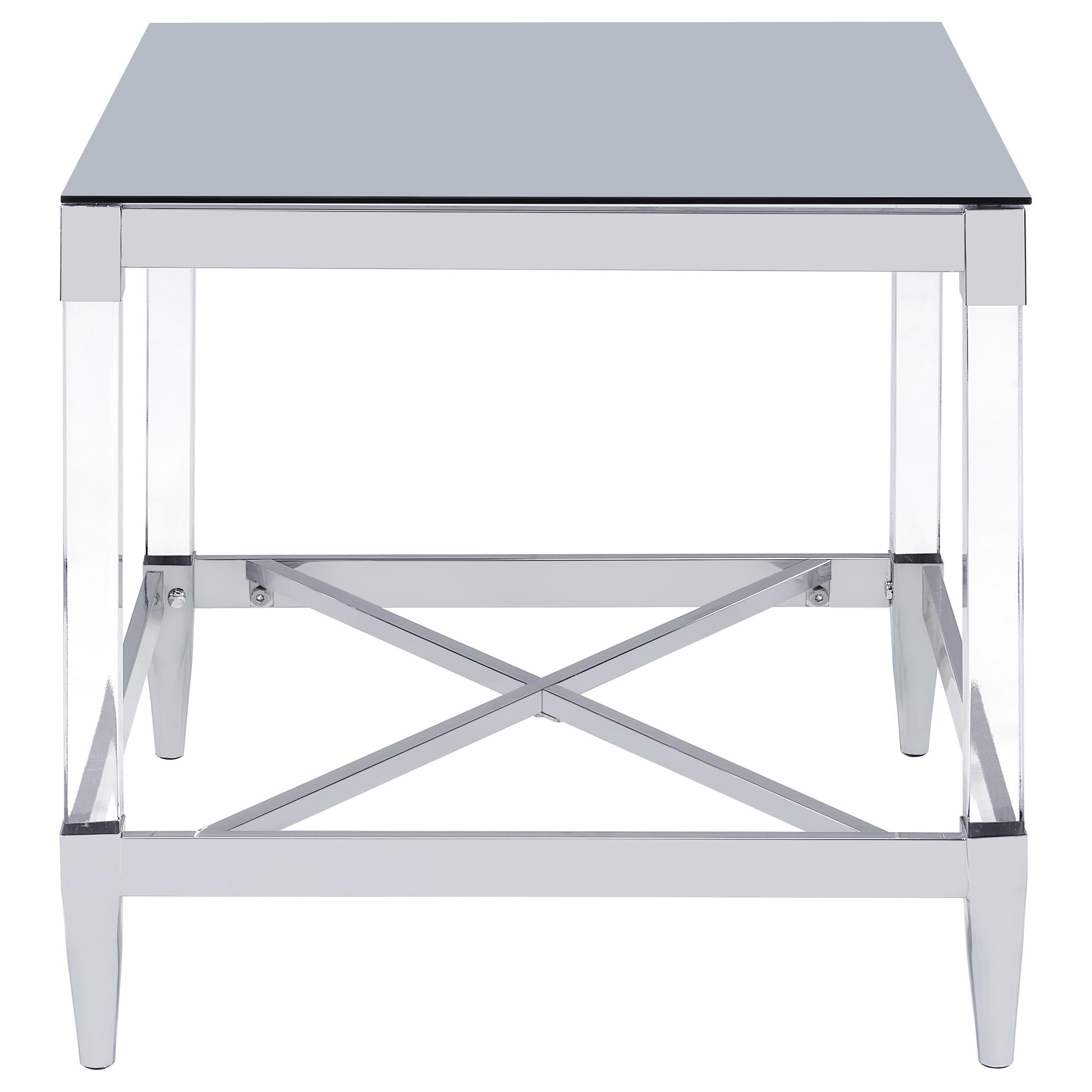Lindley 2-piece Square Coffee and End Table Set Chrome - 709728-S2