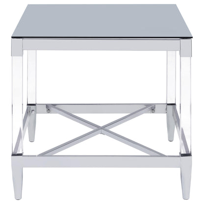 Lindley 2-piece Square Coffee and End Table Set Chrome - 709728-S2