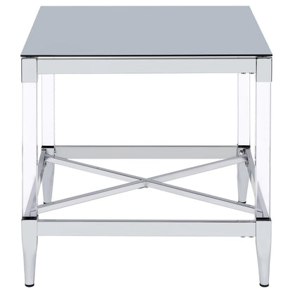 Lindley 2-piece Square Coffee and End Table Set Chrome - 709728-S2