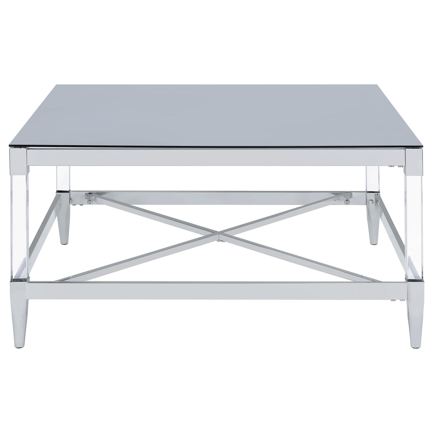 Lindley 2-piece Square Coffee and End Table Set Chrome - 709728-S2