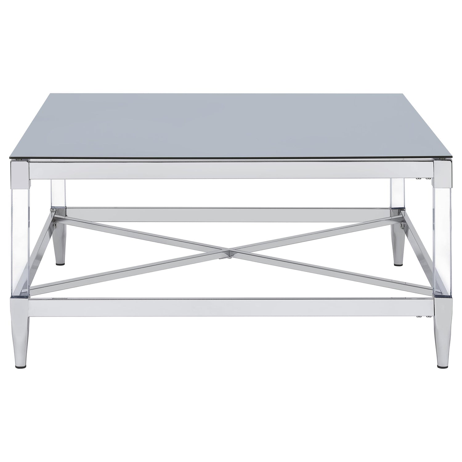 Lindley 2-piece Square Coffee and End Table Set Chrome - 709728-S2
