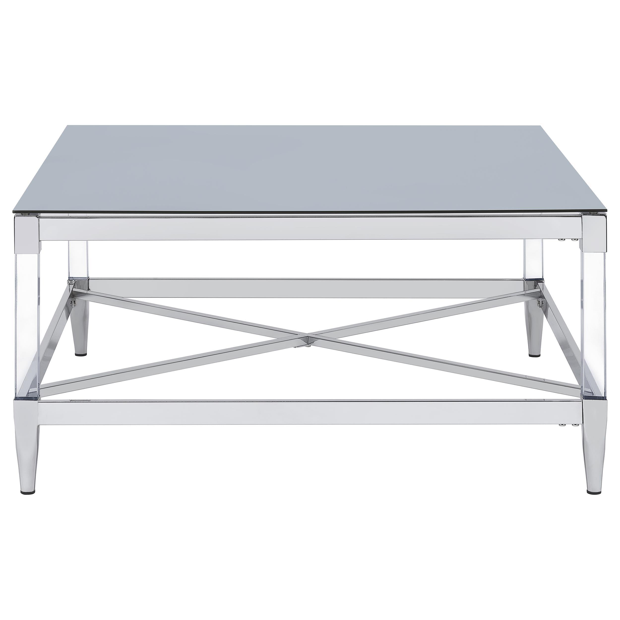 Lindley 2-piece Square Coffee and End Table Set Chrome - 709728-S2