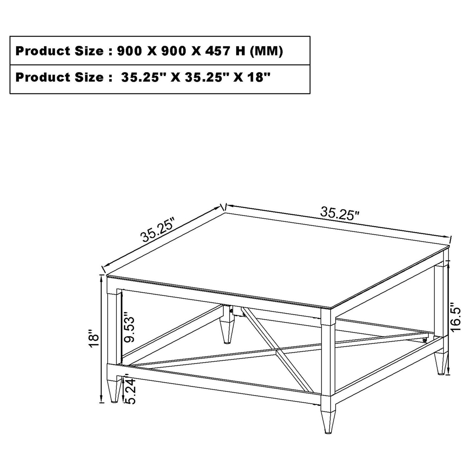 Lindley 3-piece Square Coffee and End Table Set Chrome - 709728-S3