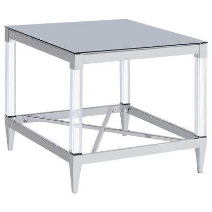 Lindley 3-piece Square Coffee and End Table Set Chrome - 709728-S3