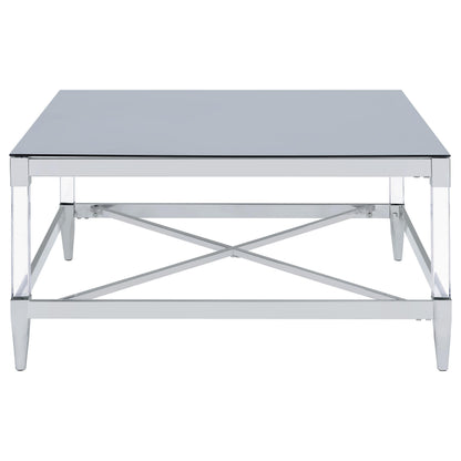 Lindley 3-piece Square Coffee and End Table Set Chrome - 709728-S3